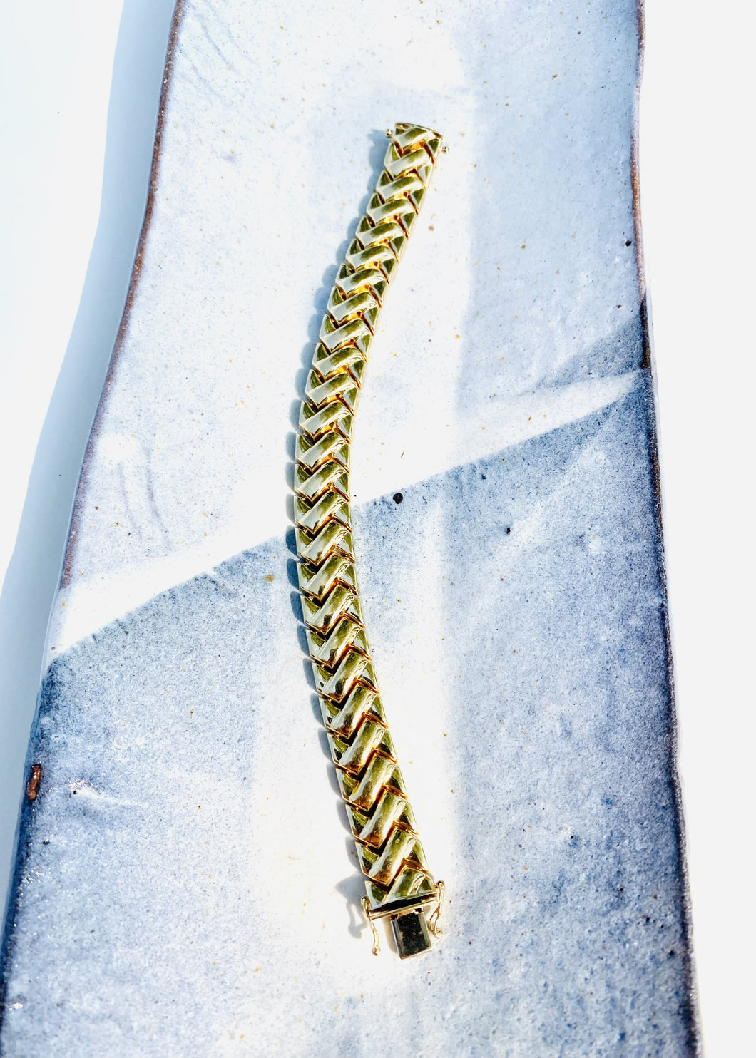 14k Gold Chevronk Bracelet (6.75